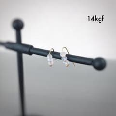 【14KGF】ブルーシラームーンストーンの2wayピアスのサムネイル