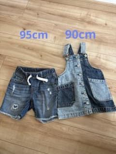 GAP キッズ デニム オーバーオール90cm ショートパンツ 95cmのサムネイル