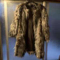 美品ZARA WOMAN フェイクファーコート Mサイズ グレー系のサムネイル