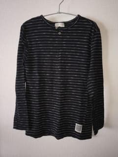ZARA BOYS ボーダー ヘンリーネック 長袖カットソー 152cmのサムネイル