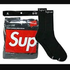 supreme 靴下 黒のサムネイル