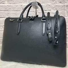 美品 スマイソン バーリントン 鹿革 2way 2層式 ビジネスバッグ A4 黒 美品 スマイソン バーリントン 鹿革 2way 2層式 ビジネスバッグ