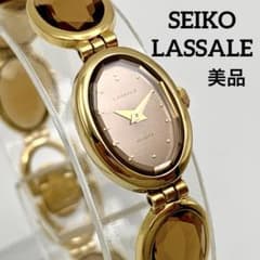 希少 稼働】SEIKO ラサール レディース 腕時計 クォーツ ブラウン系