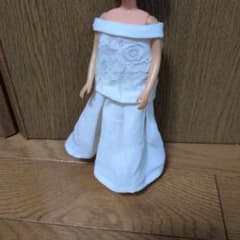 リカちゃん 人形 ドレス ホワイト 手作りのサムネイル