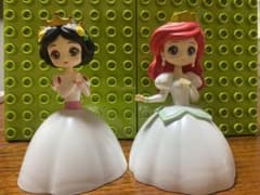 ガチャガチャ カプキャラ ヒロイン 白雪姫  アリエル ラプンツェル ディズニーのサムネイル