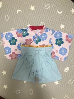 レトロ和柄袴ロンパースのサムネイル