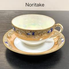 オールドノリタケN1313　オレンジラスター彩 金盛 1918年 オールドノリタケN1313 オレンジラスター彩 金盛 1918年アンティーク