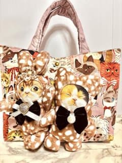 ❤️お取り置きです❤️コヤンイサムチョン　ネコチャンプリント生地トートバッグ ❤️お取り置きです❤️コヤンイサムチョン ネコチャンプリント生地