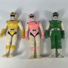 超新星フラッシュマン ソフビ グリーン イエロー ピンク 3点