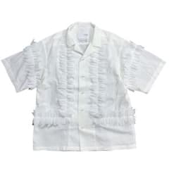 yoshio kubo FRINGE LEAF SHIRT シャツ ホワイト 白 yoshio kubo FRINGE LEAF SHIRT シャツ ホワイト 白 - メルカリ