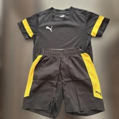 PUMA サッカーウェア 上下セット ブラック イエローのサムネイル