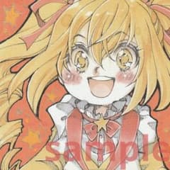 手描きイラスト 小色紙 オリジナル 創作女の子 原画 コピック アナログ