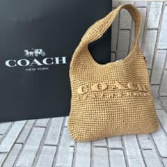 2025.COACH ストロー素材 ブルックリンショルダーバッグ 超美品 - メルカリ
