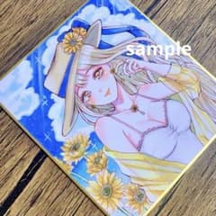 No.12 手描きイラスト オリジナル アナログ 色紙 原画 - メルカリ