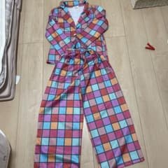 カラフルチェック柄スーツセット 100cm~のサムネイル