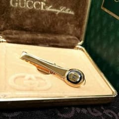 美品 GUCCI OLD オールドグッチ タイピン バー クリップGGロゴ 2のサムネイル