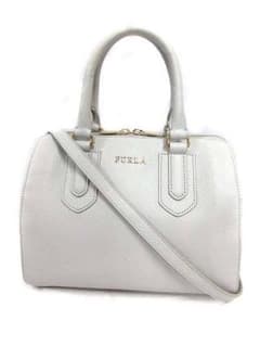 FURLA レザー ノラ 2WAY ショルダーバッグ ベージュ - メルカリ