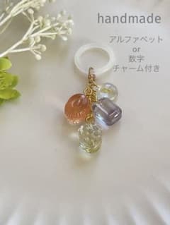 大人かわいい♪ めじるしチャーム アルファベットor数字付き　傘　レジン　Dのサムネイル