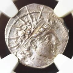 アンティオコス6世【Ch AU NGC】セレウコス朝シリア ドラクマ銀貨