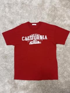 CALUX カレッジロゴTシャツ RUSSELLボディ レッド オーバーサイズのサムネイル