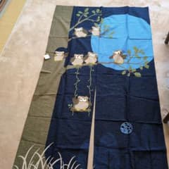 Thumbnail of ※まとめ買い専用 フクロウデザインのれん 82cm x 148cm