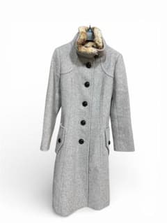 BURBERRYブルーレーブル　ラビットファー襟　レディース　ロングコート BURBERRYブルーレーブル ラビットファー襟 レディース ロングコート