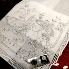 刺繍入りハンカチ レース刺繍ハンカチ 汕頭刺繍 スワトウ ヴィンテージ