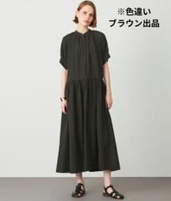 BEIGE, SOULLANS リネン混 ギャザーワンピース ブラウン BEIGE, SOULLANS リネン混 ギャザーワンピース ブラウン - メルカリ
