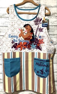 新品 ディズニー モアナ エプロン M〜L モアナと伝説の海