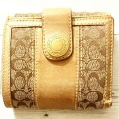コーチ 折り財布  ゴールド✖️茶色のサムネイル