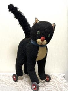 シュコ　ヴィンテージ　黒猫　ぬいぐるみ　Schuco シュコ ヴィンテージ 黒猫 ぬいぐるみ Schuco アンティークシュコー