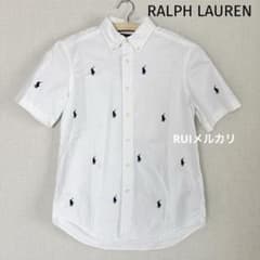 ラルフローレン ビッグポニー刺繡 オックスフォードシャツ コットン ホワイト RALPH LAUREN ラルフローレン オックスフォードシャツ ポニー刺繡 白