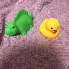 恐竜とアヒルのミニフィギュア 2点セットのサムネイル