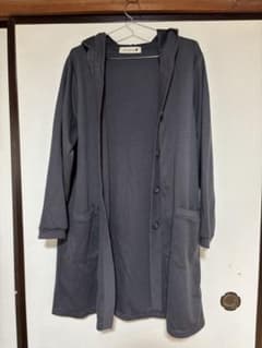 colopuca フード付き ロングカーディガン グレーのサムネイル