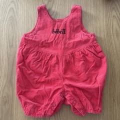 bebeII ベビー服 ロンパース コーデュロイ レッド 70