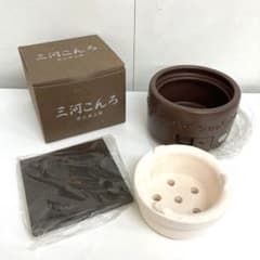 C727-47 キンカ 三河こんろ 炭火卓上用 ブラウン　欠品あり C727-47 キンカ 三河こんろ 炭火卓上用 ブラウン 欠品あり - メルカリ