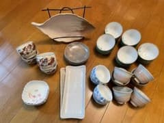 湯呑み　皿　有田焼、久谷焼、香蘭社、他　　35点セット　3200円のサムネイル