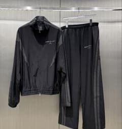 Lyft ナイロンジャケット パンツ　セットアップ LYFTナイロンジャケットパンツセットアップルーズフィットブラック L