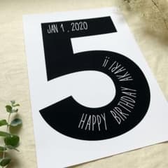 【専用】バースデーポスター　ブラック ２枚のサムネイル