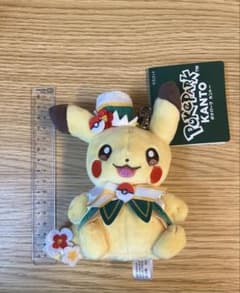 ポケパークカントー限定　ピカチュウ　ぬいぐるみャチャーム　カーニバル衣装のサムネイル