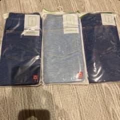 新品】UNIQLO ユニクロ　7分丈　デニムレギンスパンツ　3枚セット　110のサムネイル