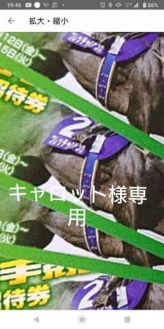 キャロット様専用 岩手競馬  2021 招待券2枚のサムネイル