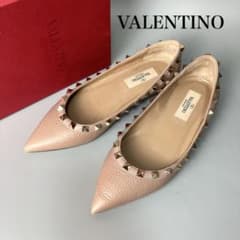 VALENTINO ヴァレンティノ ロックスタッズ フラットシューズ 34 - メルカリ