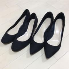 GU パンプス 黒二足セットのサムネイル