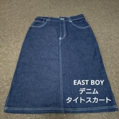 EASTBOY ダークデニム タイトスカート ひざ丈のサムネイル