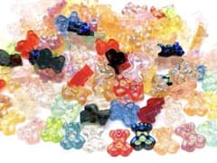 【No.30】デコパーツまとめ売り キラキラ ミニサイズ くまさん 100個のサムネイル