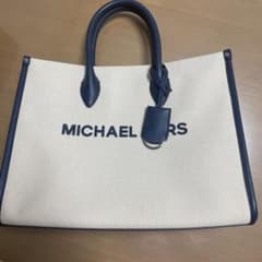 MICHAEL KORS トートバッグ アイボリー/ネイビーのサムネイル