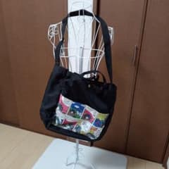 ScoLar コミック柄 ショルダーバッグ ブラックのサムネイル