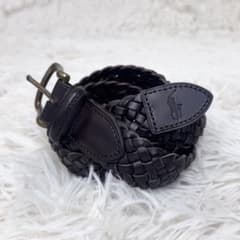 極美品 ポロラルフローレン ベルト メッシュ ダークブラウン 34/85 極美品 ポロラルフローレン ベルト メッシュ ダークブラウン 34/85