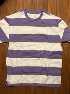 GAP 半袖Tシャツ S 紫と白ストライプのサムネイル